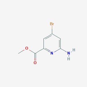 Methyl 6-amino-4-bromopicolinate chemical structure (CAS 885326-88-5)