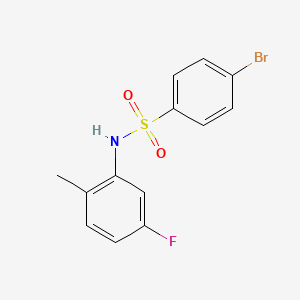 4-Bromo-N-(5-fluoro-2-methylphenyl)-benzenesulfonamide chemical structure (CAS 885396-64-5)