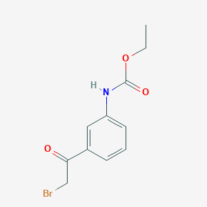 Ethyl (3-(2-bromoacetyl)phenyl)carbamate chemical structure (CAS 88541-97-3)