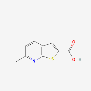 4,6-Dimethylthieno[2,3-b]pyridine-2-carboxylic acid chemical structure (CAS 885461-14-3)