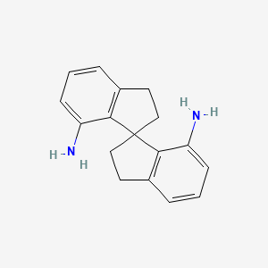 (S)-2,2',3,3'-Tetrahydro-1,1'-spirobi[indene]-7,7'-diamine chemical structure (CAS 885462-88-4)