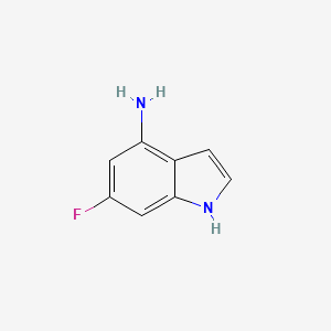 6-Fluoro-1H-indol-4-amine chemical structure (CAS 885518-25-2)
