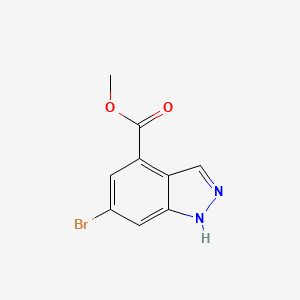 Methyl 6-bromo-1H-indazole-4-carboxylate chemical structure (CAS 885518-49-0)