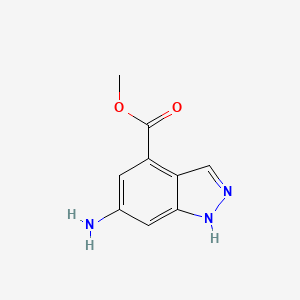 Methyl 6-amino-1H-indazole-4-carboxylate chemical structure (CAS 885518-56-9)