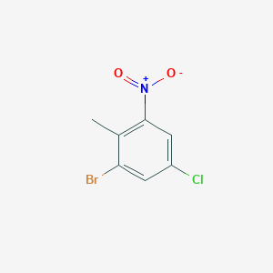 2-Bromo-4-chloro-6-nitrotoluene chemical structure (CAS 885518-95-6)