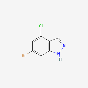 6-Bromo-4-chloro-1H-indazole chemical structure (CAS 885518-99-0)