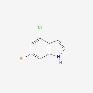 6-Bromo-4-chloro-1H-indole chemical structure (CAS 885519-01-7)