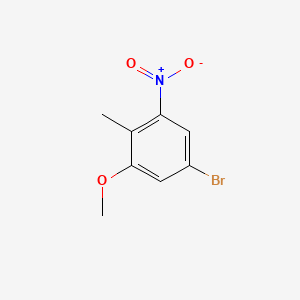 5-Bromo-1-methoxy-2-methyl-3-nitrobenzene chemical structure (CAS 885519-07-3)