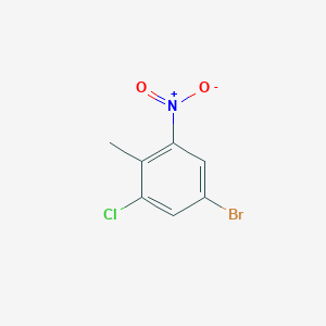5-Bromo-1-chloro-2-methyl-3-nitrobenzene chemical structure (CAS 885519-13-1)