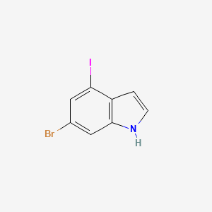 6-Bromo-4-iodo-1H-indole chemical structure (CAS 885519-17-5)