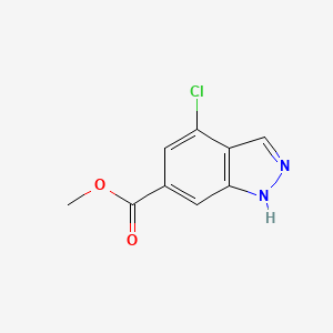 Methyl 4-chloro-1H-indazole-6-carboxylate chemical structure (CAS 885519-19-7)