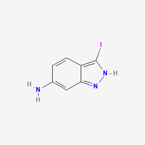 3-Iodo-1H-indazol-6-amine chemical structure (CAS 885519-20-0)