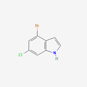 4-Bromo-6-chloro-1H-indole chemical structure (CAS 885519-23-3)