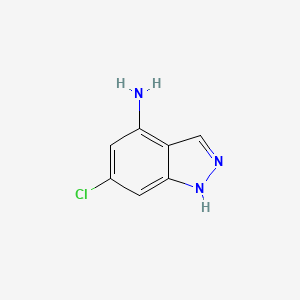 6-Chloro-1H-indazol-4-amine chemical structure (CAS 885519-32-4)