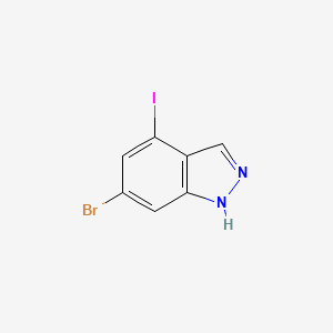 6-Bromo-4-iodo-1H-indazole chemical structure (CAS 885519-41-5)