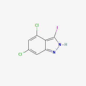 4,6-Dichloro-3-iodo-1H-indazole chemical structure (CAS 885519-60-8)