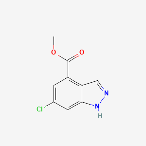 Methyl 6-chloro-1H-indazole-4-carboxylate chemical structure (CAS 885519-72-2)