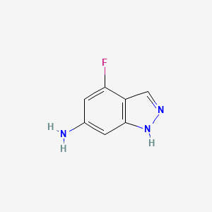 4-Fluoro-1H-indazol-6-amine chemical structure (CAS 885520-07-0)