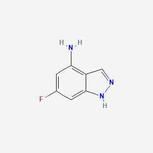 6-Fluoro-1H-indazol-4-amine chemical structure (CAS 885520-16-1)