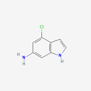4-Chloro-1H-indol-6-amine chemical structure (CAS 885520-22-9)