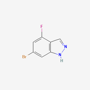 6-Bromo-4-fluoro-1H-indazole chemical structure (CAS 885520-23-0)
