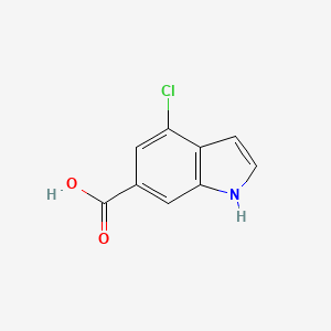 4-Chloro-1H-indole-6-carboxylic acid chemical structure (CAS 885520-25-2)