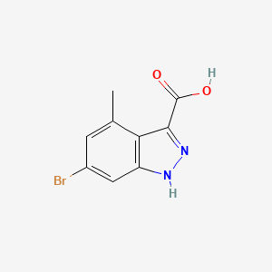 6-Bromo-4-methyl-1H-indazole-3-carboxylic acid chemical structure (CAS 885520-45-6)