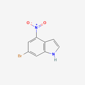 6-Bromo-4-nitro-1H-indole chemical structure (CAS 885520-50-3)