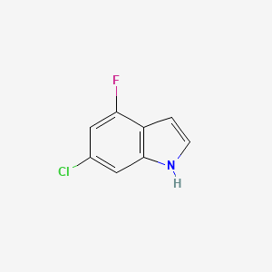 6-Chloro-4-fluoro-1H-indole chemical structure (CAS 885520-88-7)