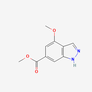 Methyl 4-methoxy-1H-indazole-6-carboxylate chemical structure (CAS 885521-13-1)