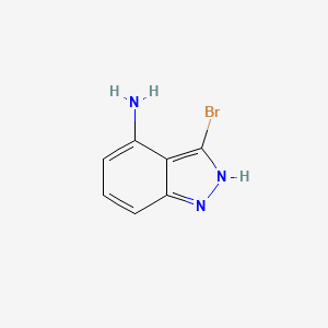 3-Bromo-1H-indazol-4-amine chemical structure (CAS 885521-25-5)