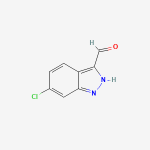 6-Chloro-1H-indazole-3-carbaldehyde chemical structure (CAS 885521-37-9)