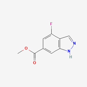 Methyl 4-fluoro-1H-indazole-6-carboxylate chemical structure (CAS 885521-44-8)