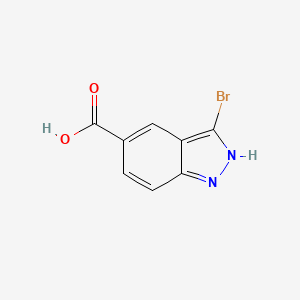3-Bromo-1H-indazole-5-carboxylic acid chemical structure (CAS 885521-49-3)