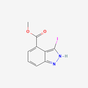 Methyl 3-iodo-1H-indazole-4-carboxylate chemical structure (CAS 885521-54-0)
