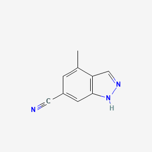 4-Methyl-1H-indazole-6-carbonitrile chemical structure (CAS 885521-58-4)
