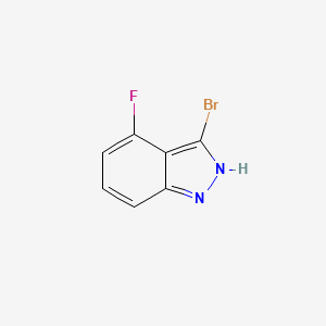 3-Bromo-4-fluoro-1H-indazole chemical structure (CAS 885521-60-8)