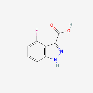4-Fluoro-1H-indazole-3-carboxylic acid chemical structure (CAS 885521-64-2)