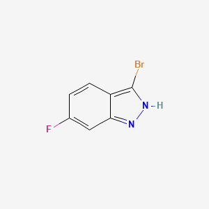 3-Bromo-6-fluoro-1H-indazole chemical structure (CAS 885522-04-3)