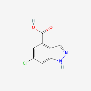 6-Chloro-1H-indazole-4-carboxylic acid chemical structure (CAS 885522-12-3)