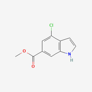Methyl 4-chloro-1H-indole-6-carboxylate chemical structure (CAS 885522-78-1)