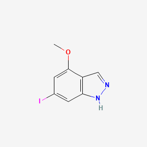 6-Iodo-4-methoxy-1H-indazole chemical structure (CAS 885523-20-6)