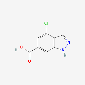 4-Chloro-1H-indazole-6-carboxylic acid chemical structure (CAS 885523-25-1)