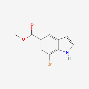 Methyl 7-bromo-1H-indole-5-carboxylate chemical structure (CAS 885523-35-3)
