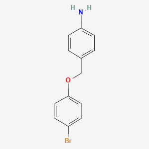 4-(4-Bromophenoxymethyl)aniline chemical structure (CAS 885524-89-0)