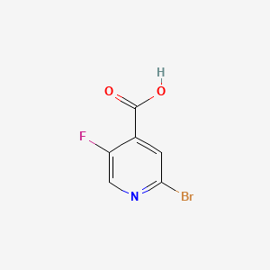 2-Bromo-5-fluoro-4-pyridinecarboxylic acid chemical structure (CAS 885588-12-5)