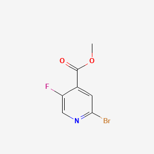 Methyl 2-bromo-5-fluoropyridine-4-carboxylate chemical structure (CAS 885588-14-7)