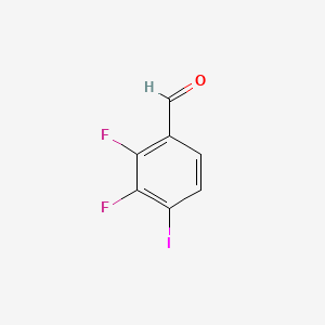 2,3-Difluoro-4-iodobenzaldehyde chemical structure (CAS 885590-99-8)