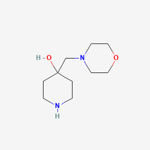 4-(Morpholinomethyl)piperidin-4-ol chemical structure (CAS 885654-56-8)