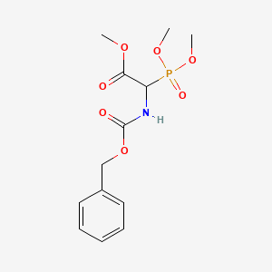 Methyl 2-(((benzyloxy)carbonyl)amino)-2-(dimethoxyphosphoryl)acetate chemical structure (CAS 88568-95-0)
